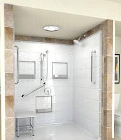 Walk-in Bathtubs and Handicap Shower Systems Feature Preinstalled Grab Bars