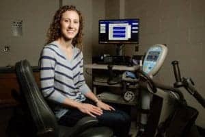 University of Illinois kinesiology and community health professor Lara Pilutti suggests in a recent study that conventional methods of testing physical fitness in people with multiple sclerosis may underestimate their cardiorespiratory fitness and muscular strength. (Photo courtesy of L. Brian Stauffer)