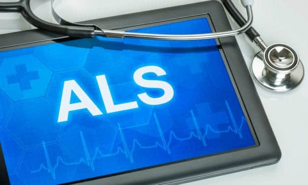 letters ALS shown displayed on tablet