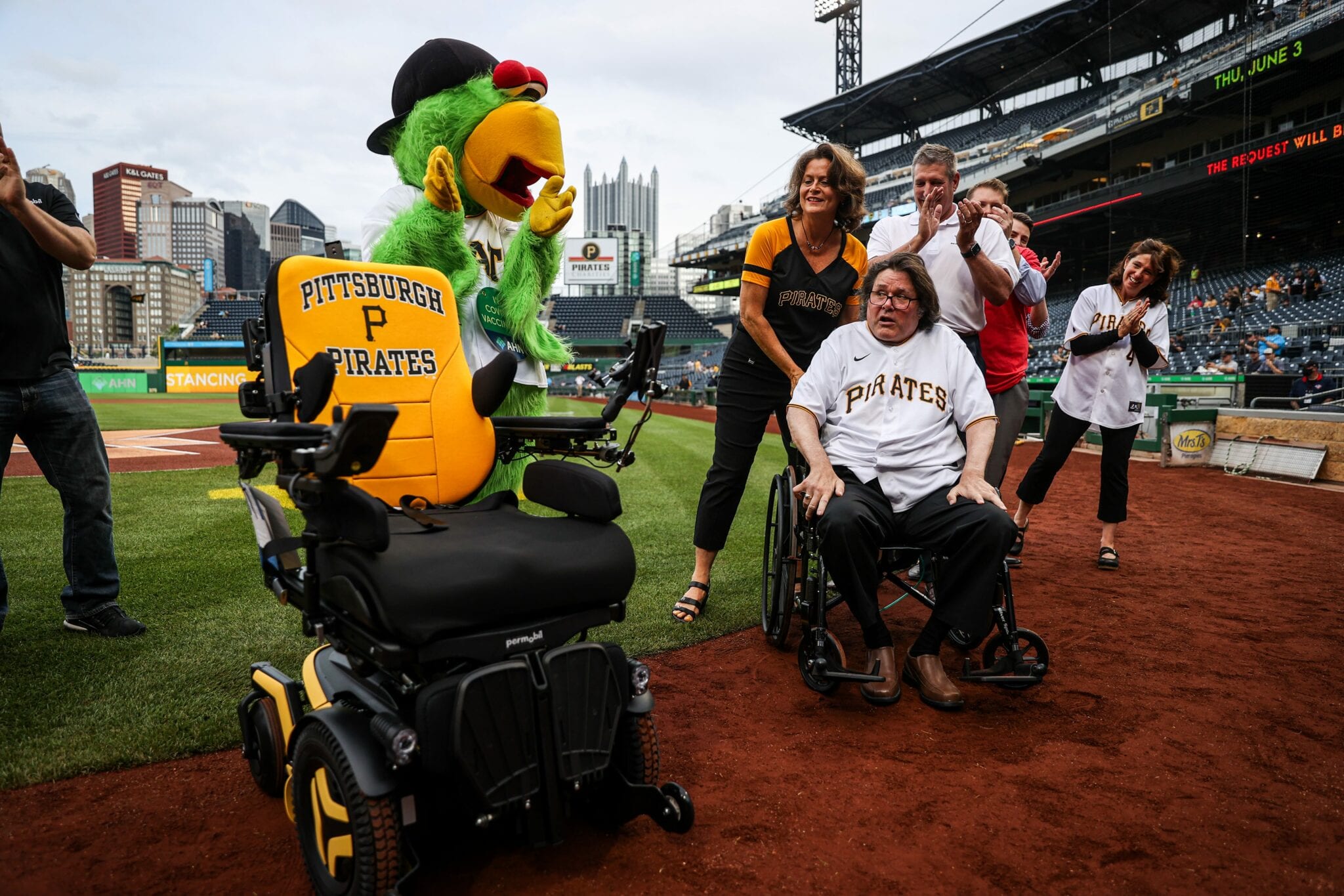 MLB Fan Battling ALS Receives a Customized Power Wheelchair During Lou