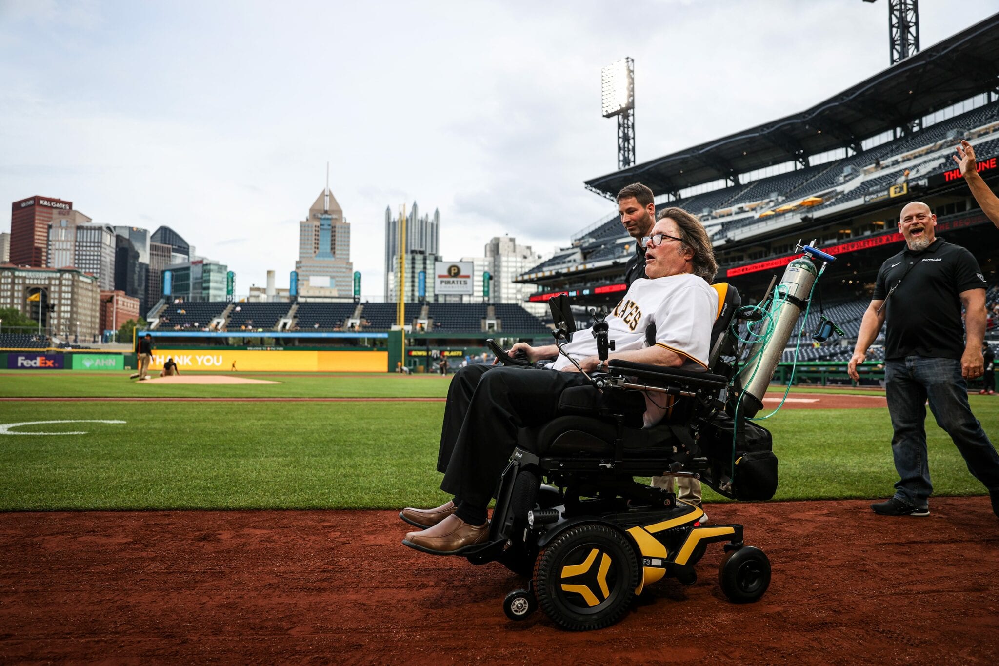 MLB Fan Battling ALS Receives a Customized Power Wheelchair During Lou